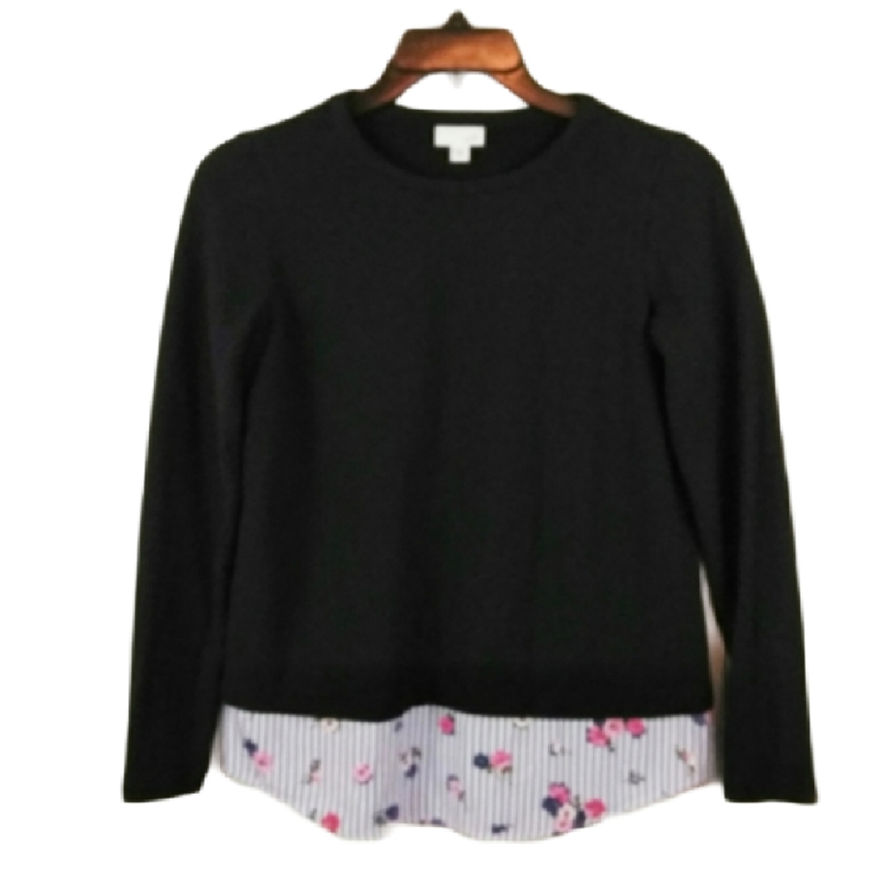 j.jill loose fit striped hem sweatshirt top - Picture 4 of 7